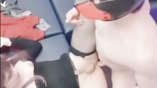 2 boy and 1 t-girl katoey analized in the donk