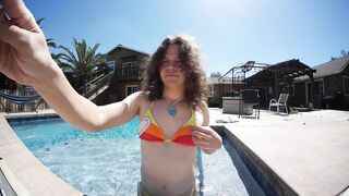 Goofing around at the pool :P