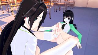 FUTA MAHOUKA KOUKOU NO RETTOUSEI SHIBA MIYUKI X MUSAIGEN NO PHANTOM WORLD REINA IZUMI (THREE DIMENSIONAL MANGA PORN)