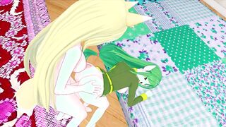 FUTA DANMACHI SANJOUNO HARUHIME X RIVERIA LJOS ALF (THREE DIMENSIONAL MANGA PORN)