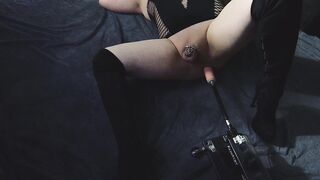 Sissy Plowed in Innocence by a Machine until she Rockets!