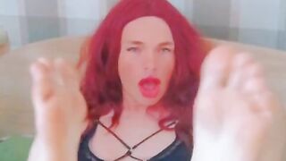 Supah femboy drains his man-meat and culo and comes out of sensation