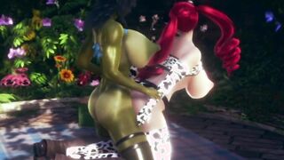 futa goblin screws a cow chick