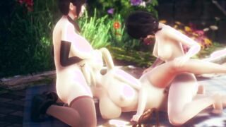 futa yun yun and megumin pulverize darkness