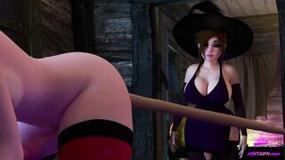 FUTA Witches Have Fun Pranks and Have Romp - THREE DIMENSIONAL Toon
