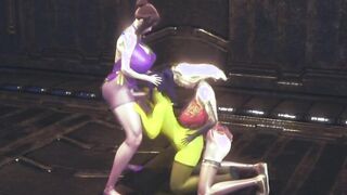 marge simpson porked in serpent chamber by two futas