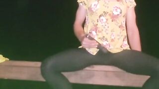 Outdoor sissy clitty have fun