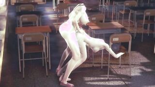 futa saki bangs her educator