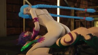 Lezzy Anime Porn JINX creampied by NEEKO FUTA TRANS FINGER-TICKLING AND UNLOADING with League of Legends