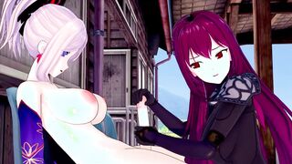 FUTA DESTINY MIYAMOTO MUSASHI X SCATHACH (3 DIMENSIONAL ANIME PORN)