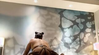 Railing my big black cock father