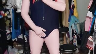 Spandex Kigurumi Costume Play Bathing Suit Breathplay