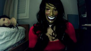 Forever Grins Pt7! Locked in doll mask a Jane perceives her cock-squeezing figure! But who is she this time!?