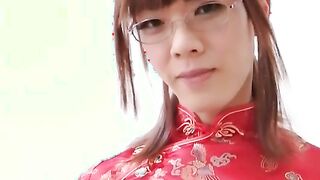 Satin Cheongsam - Asian Crossdresser dressed in Crimson China Sundress: UTTER VIDEO ON ONLYFANS