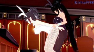 Asuka and Homura have strong hermaphroditism orgy in a pub. - Senran Kagura Manga Porn