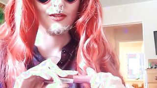 Sissy Superslut having a sip from the geyser