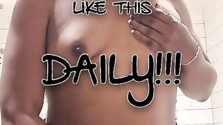 Monique Takes Off Nude In A Public Shower And Drains Her Man-Meat