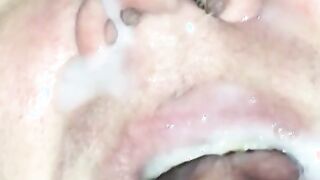 T-Model Getting Facial Cumshot From Black Trouser Snake