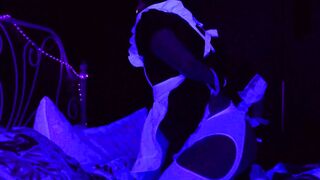 Neon Kitty Maid Prepped to Serve~