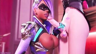 Three DEAD OR ALIVE in the rich palace crams her with lollipop and milk (two)