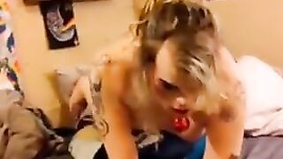 T-Girl Jenny's peels off down