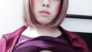 ぽっちゃり女装は乳首が気持ちいい