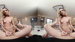 VRB Trans Inked latina Tgirl Cassia Fernandez experimental approach VR Pornography