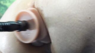 PLUS-SIZE T-Girl Gets Poked Rock-Hard by Nailing Machine POINT OF VIEW