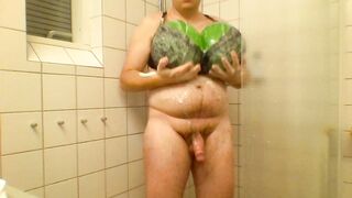 Showering with fat balloon fun bags