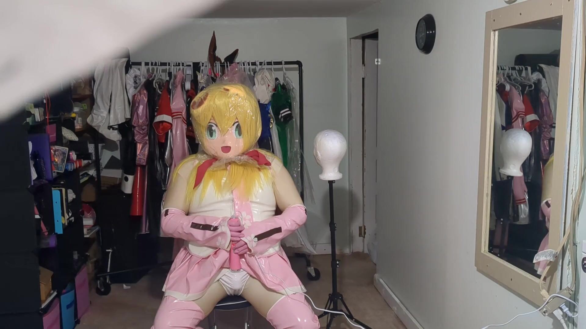 Kigurumi vinyl Costume Play Miku Breathplay and Vibro