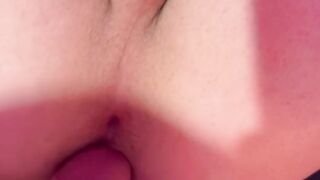 T-gal wide open her vulva taking a phat white beef whistle