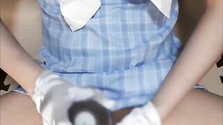 男の娘　女装　オナニー　短小包茎　素人　フェチ　手袋　学生服　TENGA　下着 chinese transgender first-timer anime porn japanese reality sissy    k