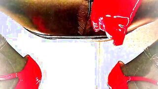 Tranny transgender domina in spandex