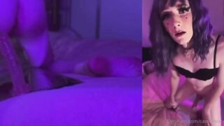 Cassie Yells Caboose Poked By Fake Penis and Gobbles Spunk DOUBLE LOOK