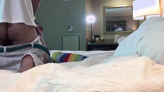 Frat School Man Plumbs Warm Tgirl in V-Card