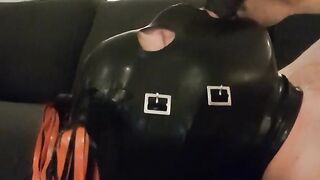 Self Face Bang ! Blow 22cm (8.85inch) black fake penis Gasping