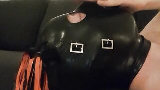 Self Face Pulverize ! Inhale 22cm (8.85inch) black fuck stick Choking