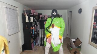 vinyl Suit Gasmask Breathplay and Costume Play