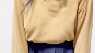 Japanese Femboy enjoys to taunt her nip while masturbating off