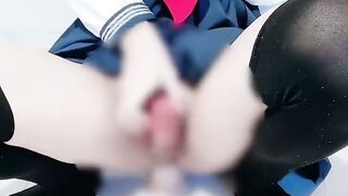 【Japanese Crossdresser】cute trap sissy Anal Invasion Romping with Cosplay♡♡♡\