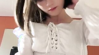 Chinese sissy mega-bitch masturbate off with crossdresser and jizz a bunch