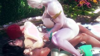 ariel plumbed by futa Ursula and Gothel