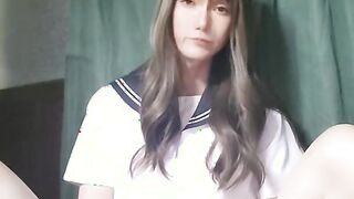 女装子オナニ－ Chinese crossdresser taunting