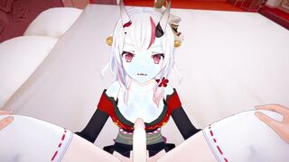 Vtuber - Futa Nakiri Ayame change boink - Masculine Taker Point Of View