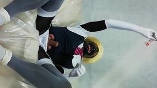 Lumpy Faux Jizm cross dresser in college uniform