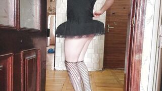 Sumptuous Fishnet Stocking on My White Slick Gams And My Very First High Stilettos Makes Me View Spectacular and Super Hot