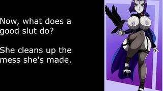 [FayGrey] Raven instructs you to be a cumslut Pt. two (Female Dominance cei jerk off instructions assplay Futa trainer)