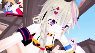 Futa Omaru Polka and Futa Nyanners Vtuber - Masculine taker POINT OF VIEW [Hentai Animation]