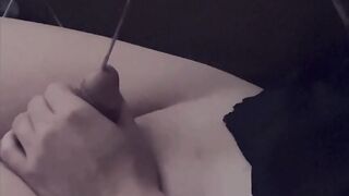 Sounding with an 8mm cock.