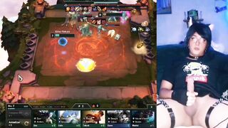 Femboy (neko) stroking, LOL Gameplay TFT, En Directo - [CrossGameplay]